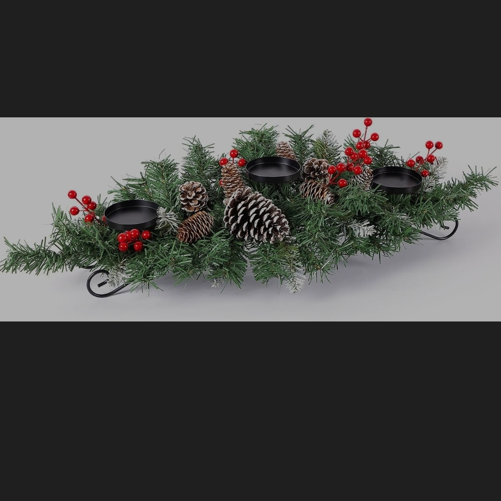 Amazon Essentials Holiday Greenery Candle Holder